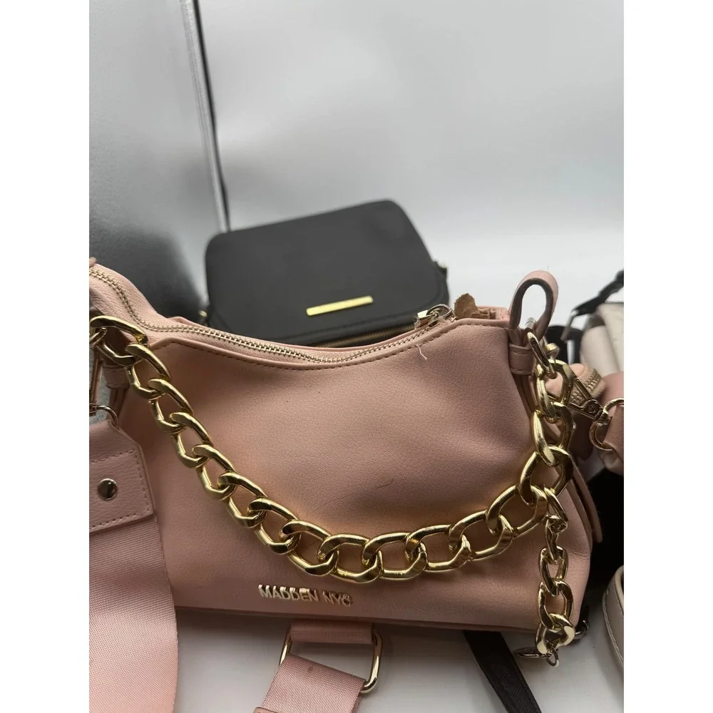 Lot of Steve Madden Pink Hobo Crossbody Bag with Gold Chain  lot‎ of 4